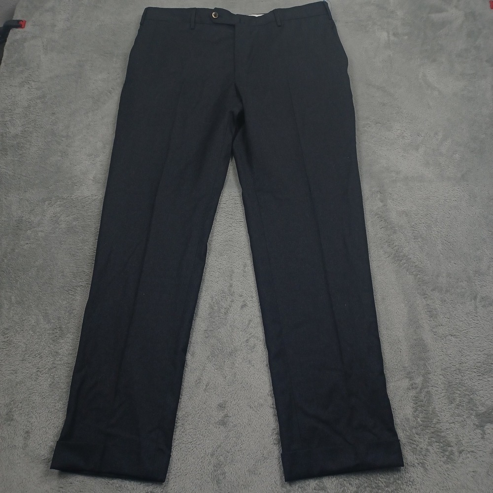 PT Torino Pants Mens 52 Gray Fleece Wool Slim Fit Italy Trousers‎